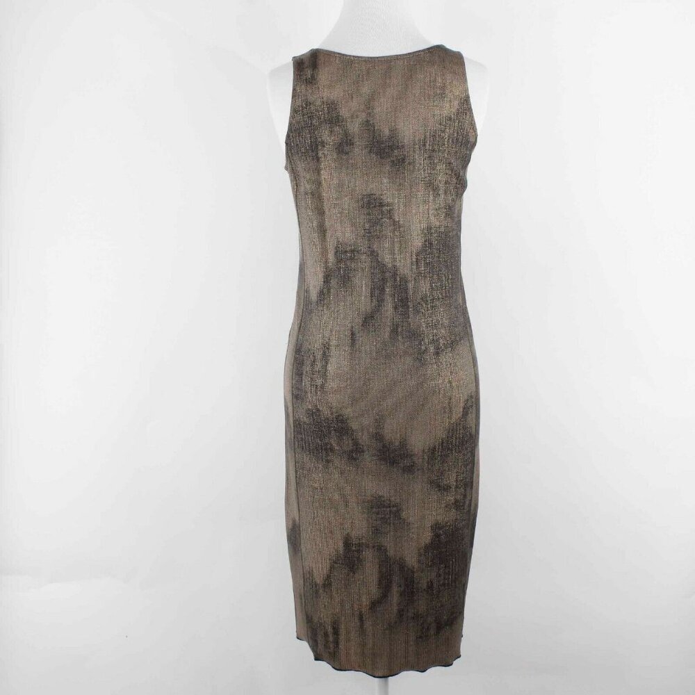 Worth $648 Sz 6 Gold Black Doubleface Laminated Cotton Poly Blazer Dress - Picture 6 of 10